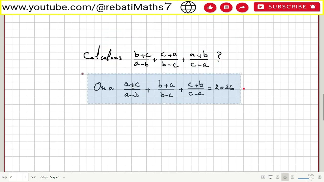 تصحيح اولمبياد الرياضيات تمرين 2 لجهة طنجة تطوان الحسيمة #اكسبلور #رياضيات