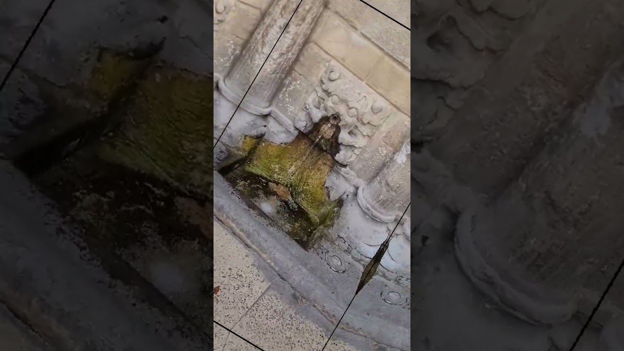 old venetian Lion fountain Rimondi at center of Rethymno