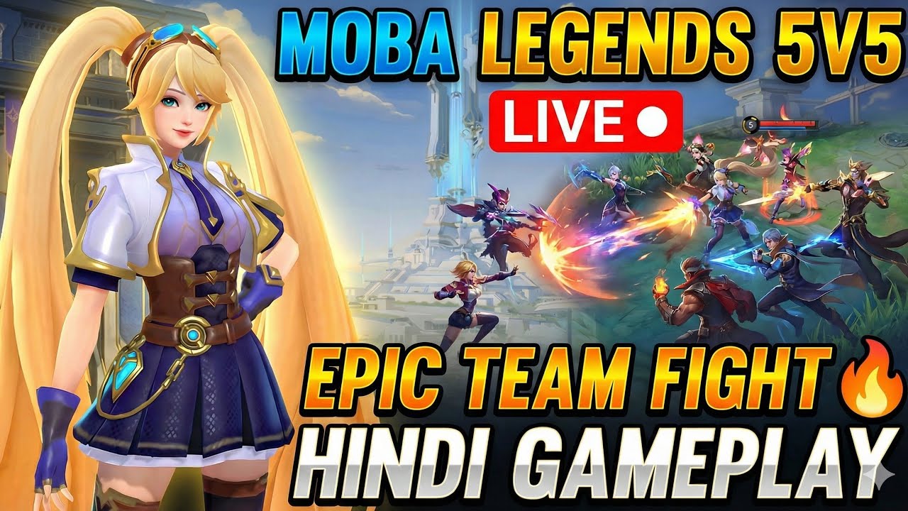 Moba Legends 5v5 LIVE 🔴 | Epic Team Fight 🔥 | Hindi Gameplay 