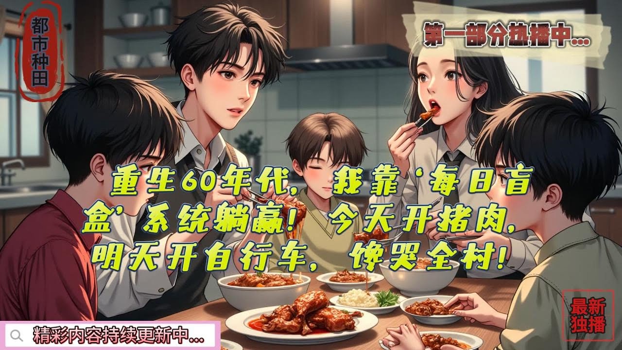 重生60年代，我靠‘每日盲盒’系統躺贏！今天開豬肉，明天開自行車，饞哭全村！【躺平王者】#種田 #重生 #年代#都市