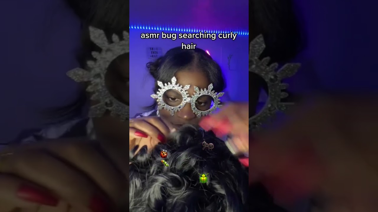 ASMR Bug Searching Curly Hair 🐛 