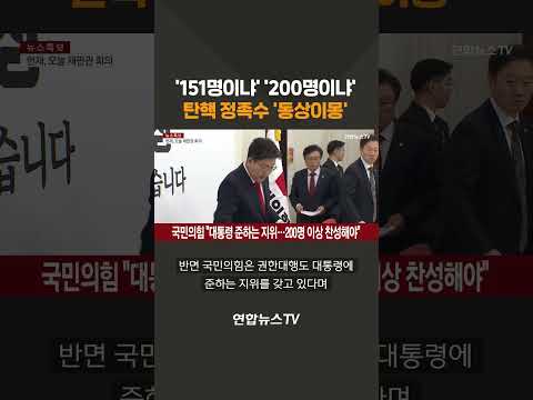 여야, 한덕수 총리 탄핵 <strong>정족수</strong> &amp;#39;동상이몽&amp;#39; #shorts / 연합뉴스TV (YonhapnewsTV)