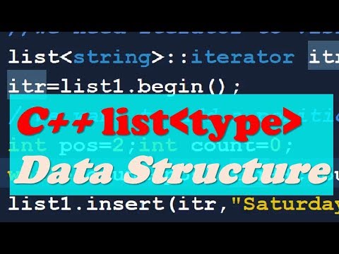 Short lecture 2: C++ STL list data structure example. push_front, insert, pop_back examples
