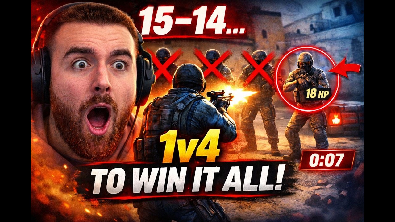 WE WON A 1v4 TO END 16–14… (CS2 Dust 2)