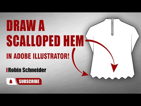 How to Draw a Scalloped Hem in Adobe Illustrator – Fashion Flat Detailing Tutorial🔗 Watch it here