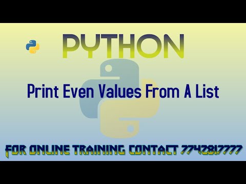 Python Program | print even values from a list