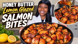 Honey Butter Lemon Glazed Salmon Bites for Dinner! Cooking For My Hungry Husband.. Episode 44