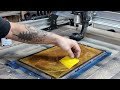 trying to use color in a epoxy photo v-carve, gold dragon