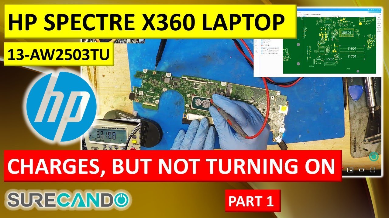 HP Spectre x360 13-aw2503TU No-Power Diagnosis: Inspection