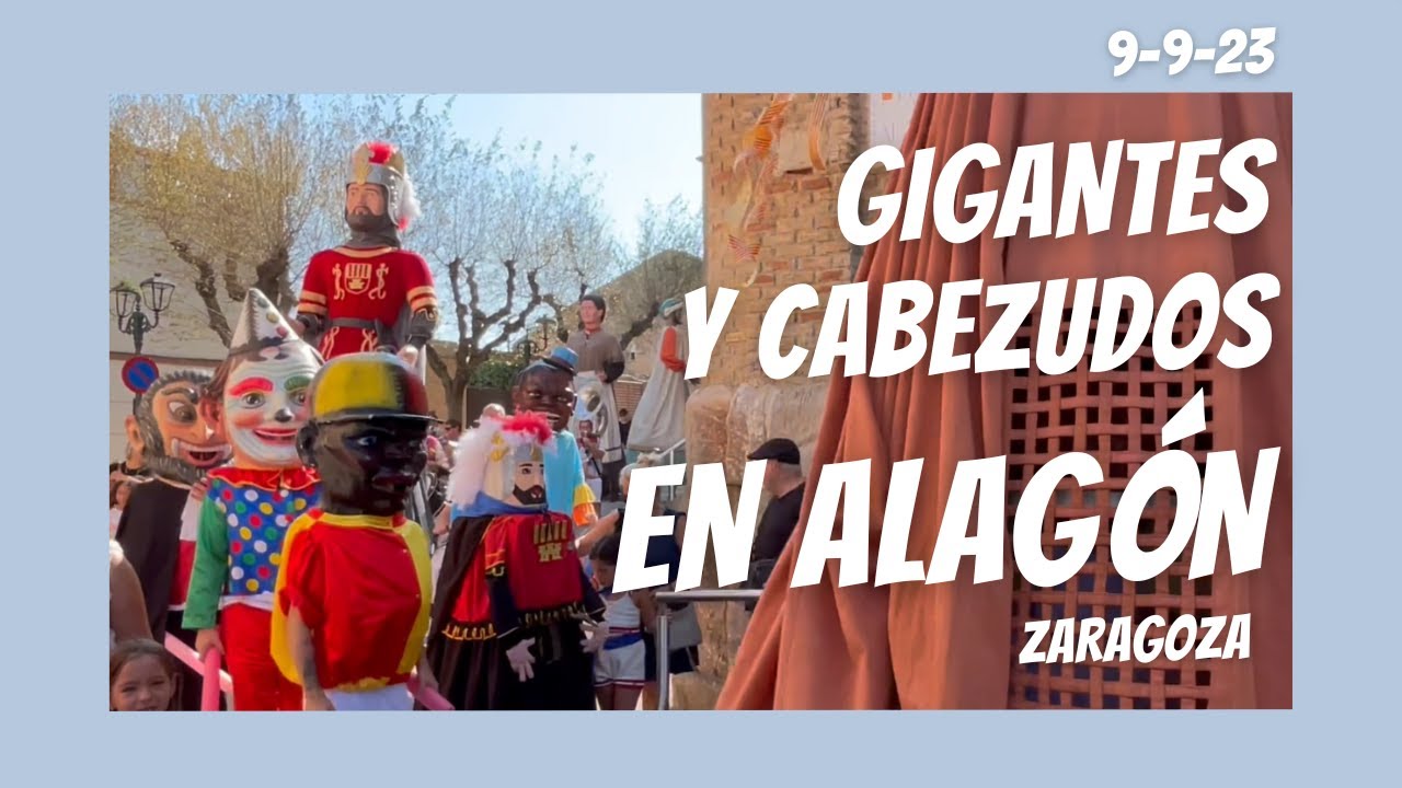 Recorrido de GIGANTES y CABEZUDOS en Fiestas de Alagón | 2023