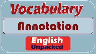 Annotation