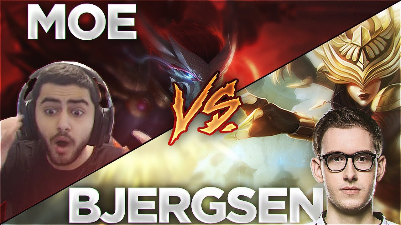 pentakill - tear of the goddess Yassuo | MOE VS BJERGSEN 1V1