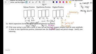Vertical Spring Oscillator, 2 Horizontal Springs | Unit 7: Oscillations 3 FRQs | AP Physics 1 