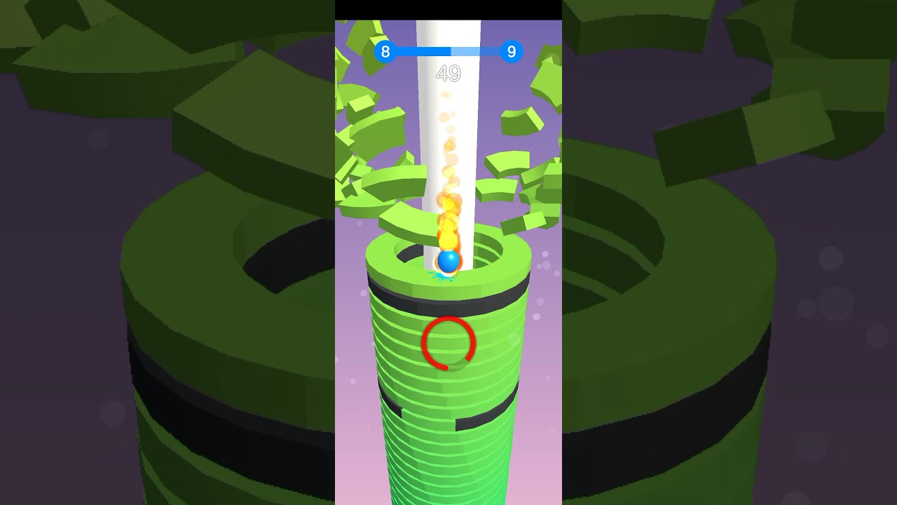Level 8 and 9 stack ball blast through platform