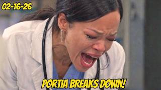 ABC General Hospital Spoilers FULL 02/16/26 Massive Showdown Erupts on GH! Portia breaks down.