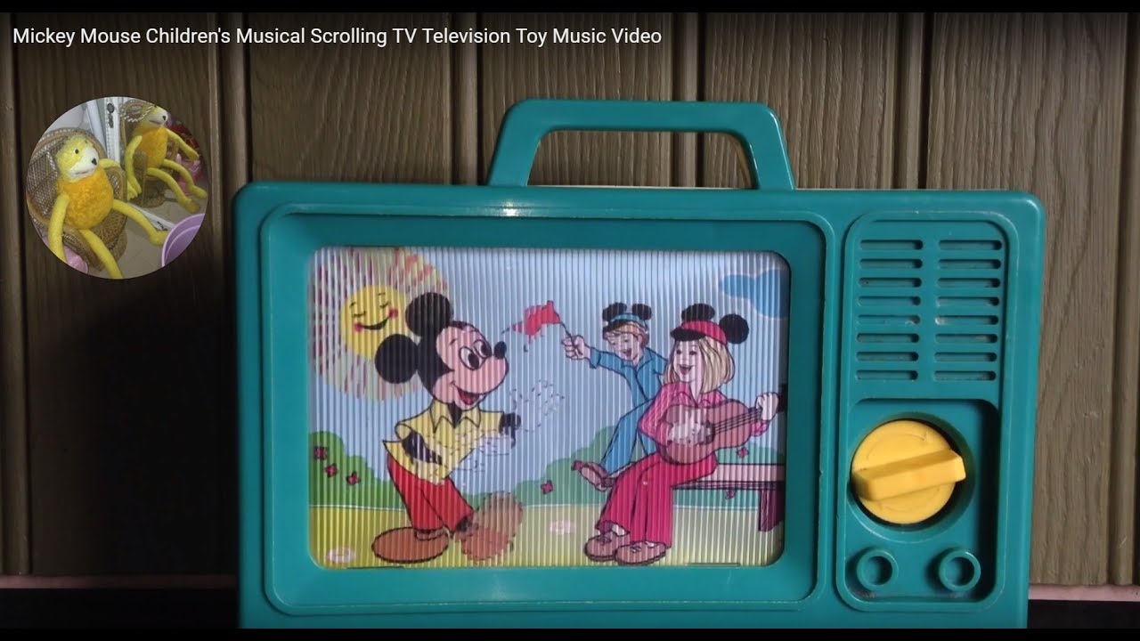 Mickey Mouse Children's Musical Scrolling TV Television Toy Music Video