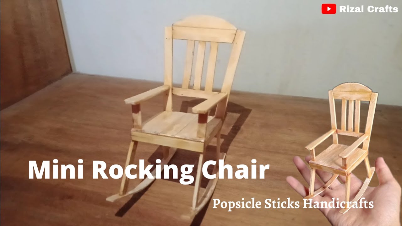 Make a Mini Rocking Chair From Popsicle Sticks - YouTube