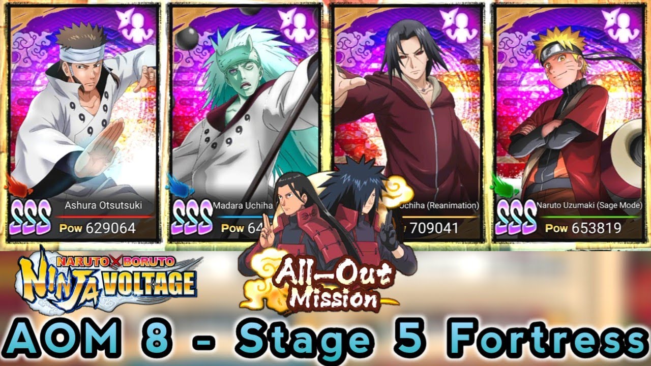 AOM 8 Fortress Battle (Stage 5) Complete! | Naruto X Boruto Ninja Voltage