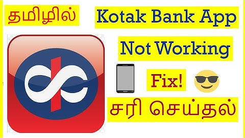How to Fix Kotak Bank app Not Working problem in Mobile Tamil | VividTech