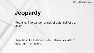 Jeopardy Meaning