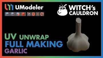 3D Modeling in Unity - Full Making Video of unwrapping Garlic in the Witch