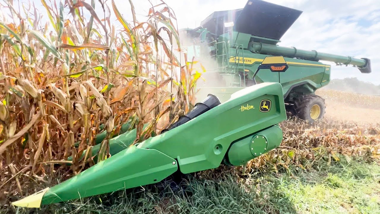 CORN HARVEST 2025 with John Deere X9 1000 combines and 16-Row Corn Headers
