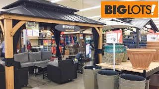 BIG LOTS GAZEBOS PATIO FURNITURE OUTDOOR SOFAS HOME DECOR SHOP WITH ME SHOPPING STORE WALK THROUGH