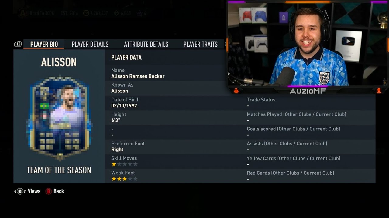 Auzio Reacts to NEW 92 TOTS Alisson SBC