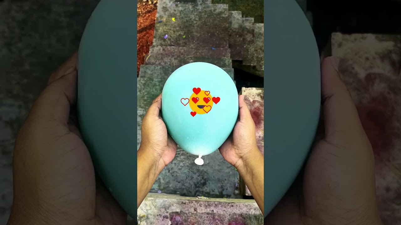 Experiment:Will a water balloon explode if it rolls down from atall building? 💥🎈