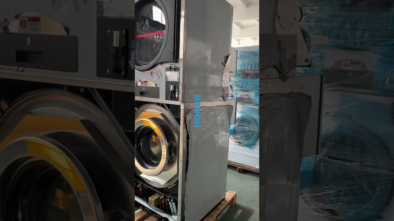 HONER -Commercial Soft Mount laundromat Stack Washer Dryer