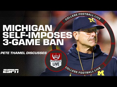 Why michigan chose a self-imposed 3-game suspension for jim harbaugh | college football live