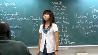 Judy Lee's champion speech in NTUT