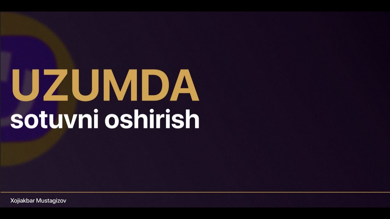 UZUMda savdoni 2x oshirish