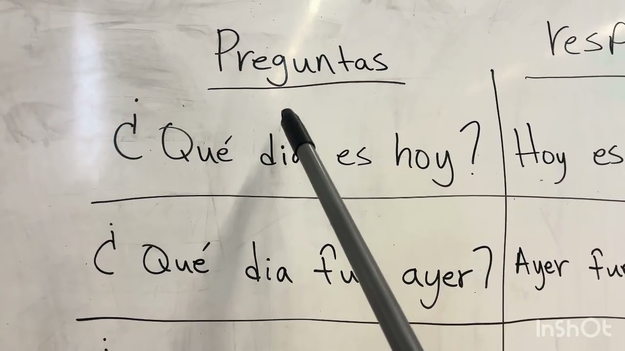 Day of the week in Spanish 