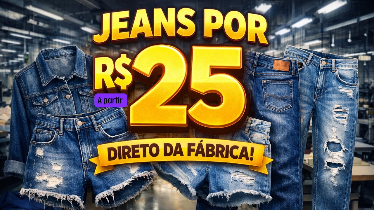 ACHEI JEANS POR 25,00 JA PENSOU EM COMPRAR  DIRETAMENTE DA FÁBRICA ESSAS MENINA VENDEM MUITO BARATO 