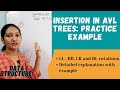 Insertion In An AVL Tree Using Rotation Techniques | Practice examples| Data Structure#67