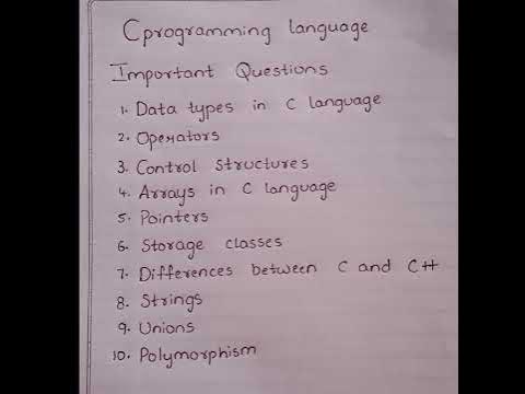 c programming important questions and previous paper #clanguage #degree ...