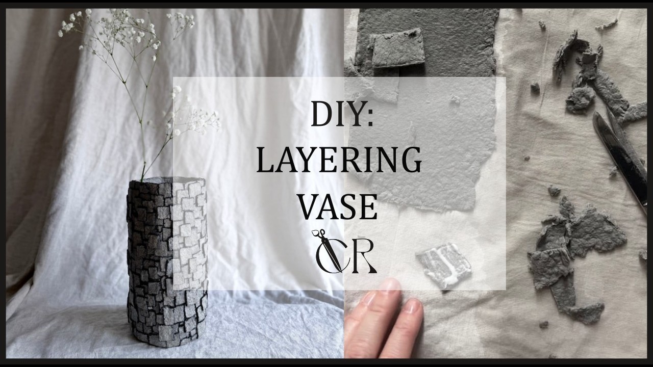 How to Make a Layered Paper Vase | New Paper Technique