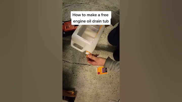 How to make a free engine oil drain tub #mechanic #cars #mechanictips