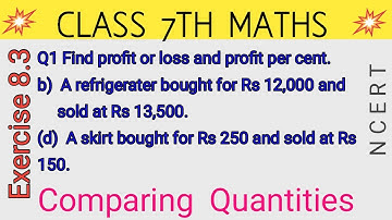 Q 1, Ex 8.3 -  Comparing Quantities - Chapter 8 - Maths Class 7th - NCERT CBSE