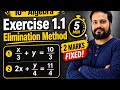 👉 10th Algebra | Exercise 1.1 | Elimination Method in 5 Min 🔥 | 2 Marks Fixed Question