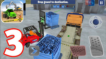 Excavator Construction Simulator Truck games 2021 Gameplay Walkthrough Part 3 | Forklift Mode
