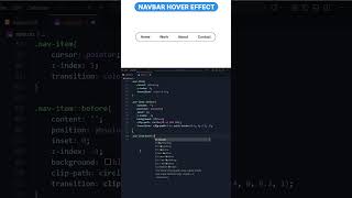 Crazy Clip-Path Hover Effect for Navbar 🤯  #coding  #frontendcourse  #uidesignlearning  #programming