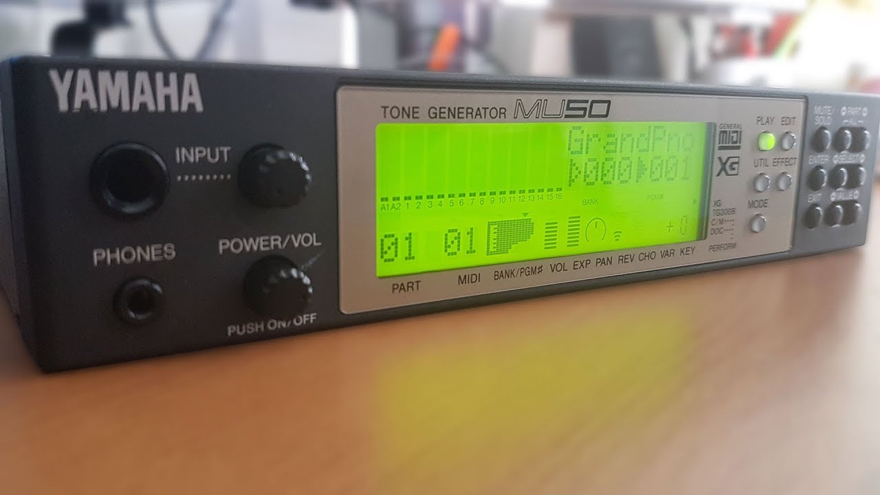 Yamaha MU50 Tone Generator - Main Demo - YouTube