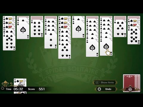 Spider Solitaire F gameplay on ps5.