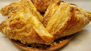 como hacer pañuelos rellenos de crema pastelera y hojaldre