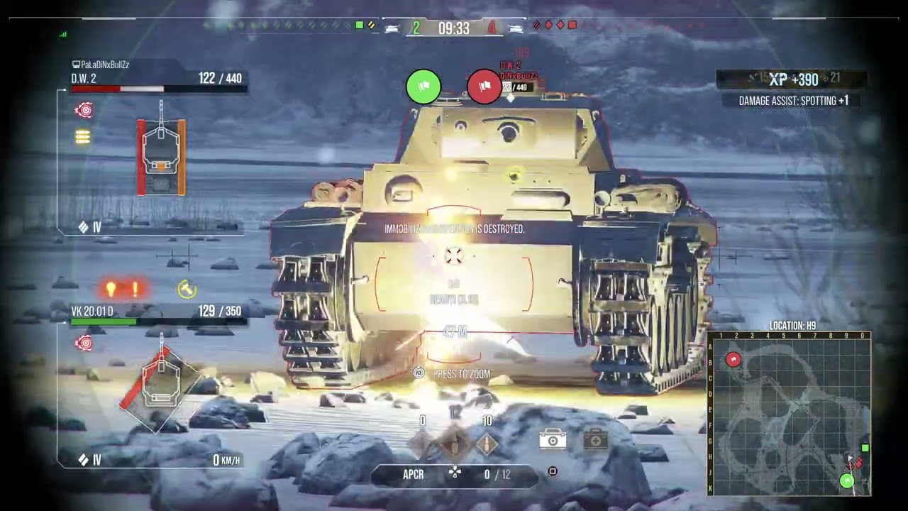 VK 20.01 D, Ace Tanker, 9 Kills, 2k damage combined (WOT Modern Armor - Battle Tier: IV)