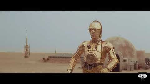 Luke Skywalker of tootine meets R2 D2 And CP-3O Star Wars: A New Hope (1977) Movie Clip HD