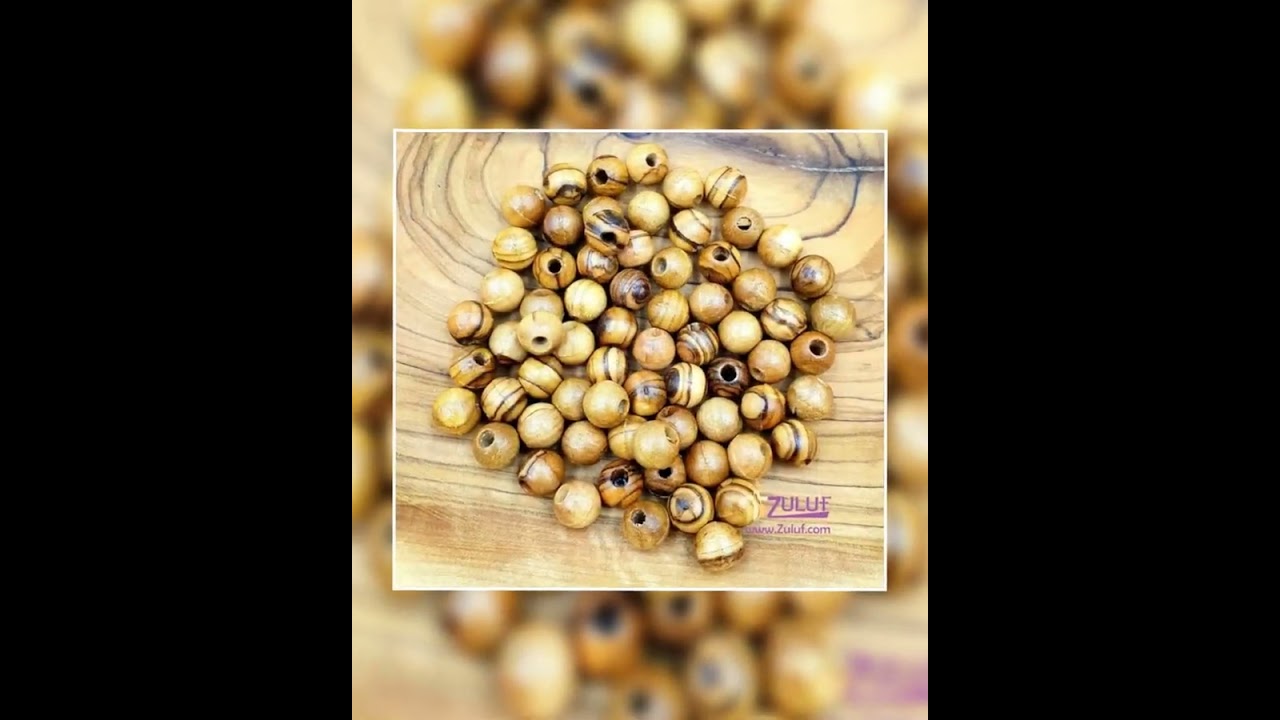 Handmade Olive Wood Beads 8mm from Nazareth
