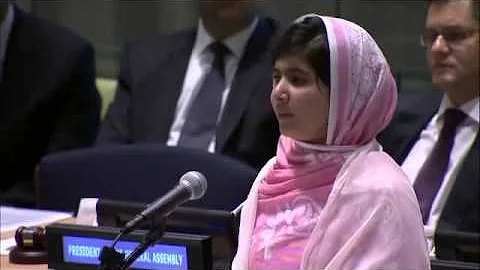 O que Malala disse em seu discurso para líderes mundiais em 2013 na ONU?